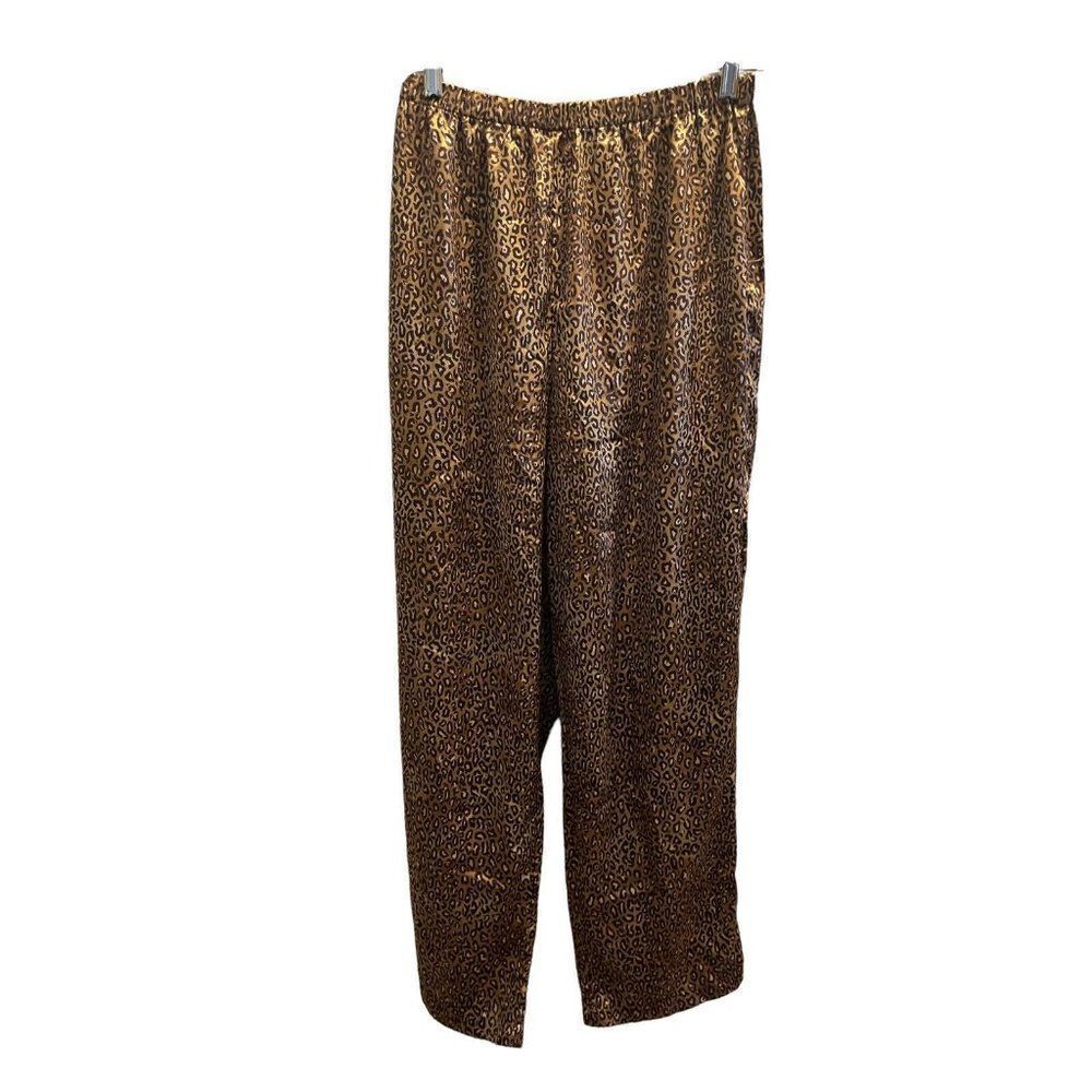 Unbranded Women's Size Medium Pajamas Pants Leopard Animal Print Lounge Apparel